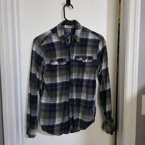 George Navy and Gray Plaid Women's Button Down Shirt